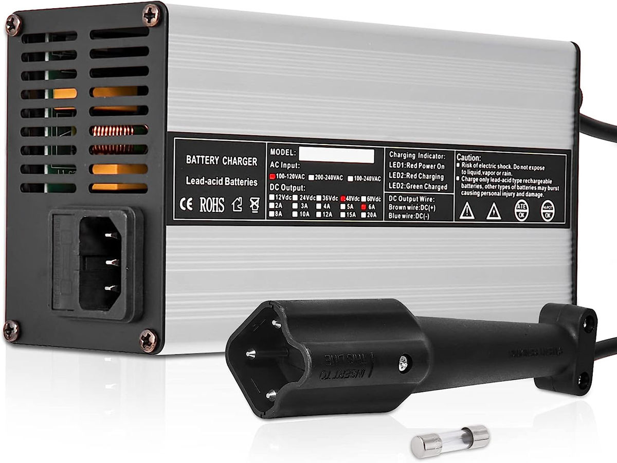 AUTOBABA 48 Volt 6A Battery Charger for Yamaha G29 Golf Carts