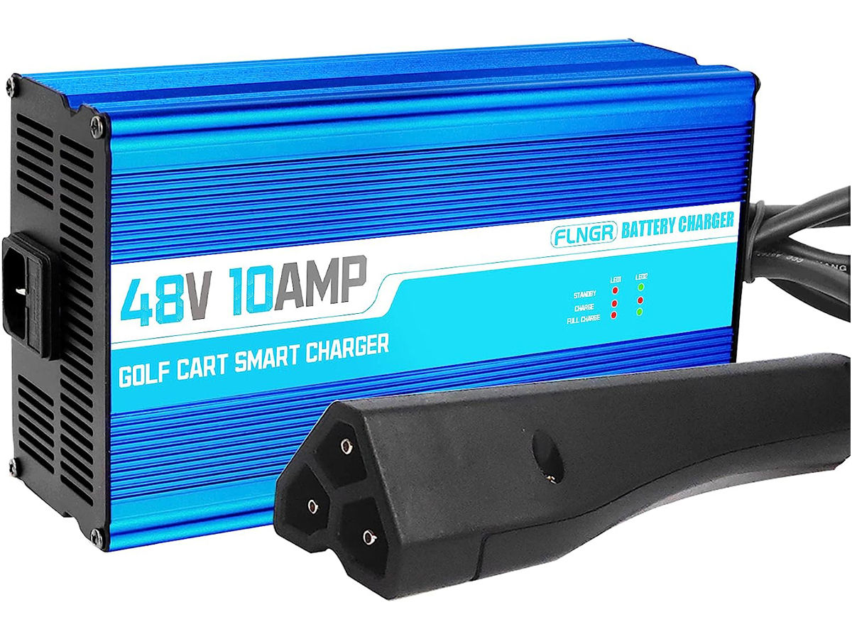 Flngr 48 Volt 10 AMP Battery Charger for EZGO Golf Cart Flngr 48 Volt 10 AMP Battery Charger for EZGO Golf Cart