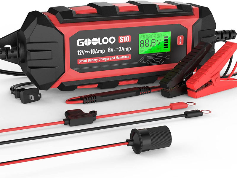 GOOLOO S10 6V-12V 10 Amp Battery Charger