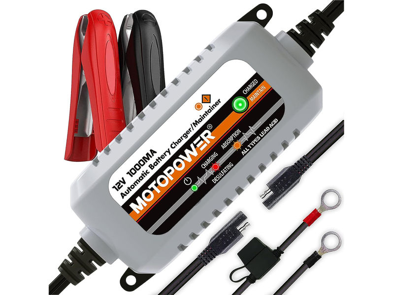 MOTOPOWER MP00205B 12V 1Amp Automatic Battery Charger