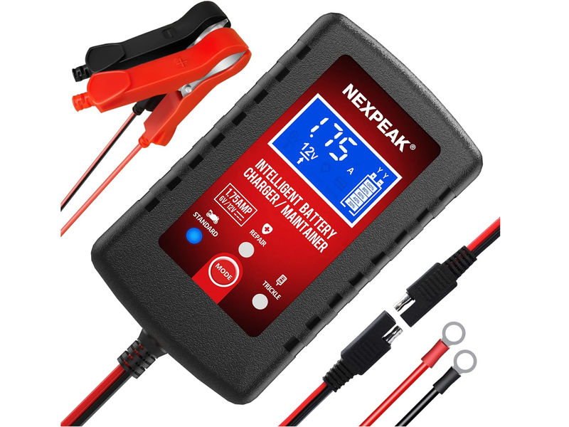 NEXPEAK 6V-12V 1.75Amp Battery Charger Maintainer
