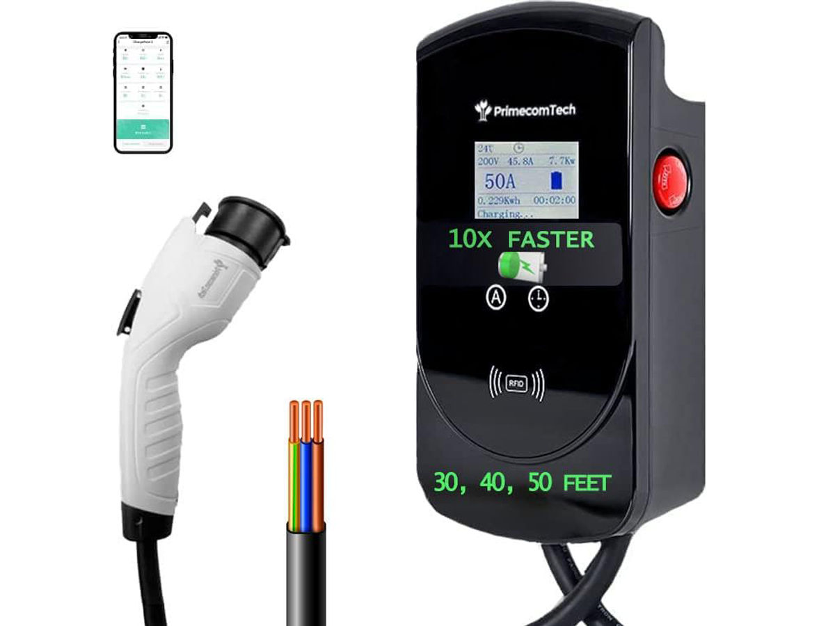 PRIMECOMTECH Level 2 WiFi Electric Vehicle Charging Station