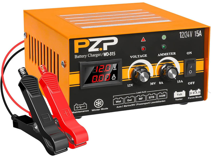 PZP 12V-24V 15 Amp Battery Charger