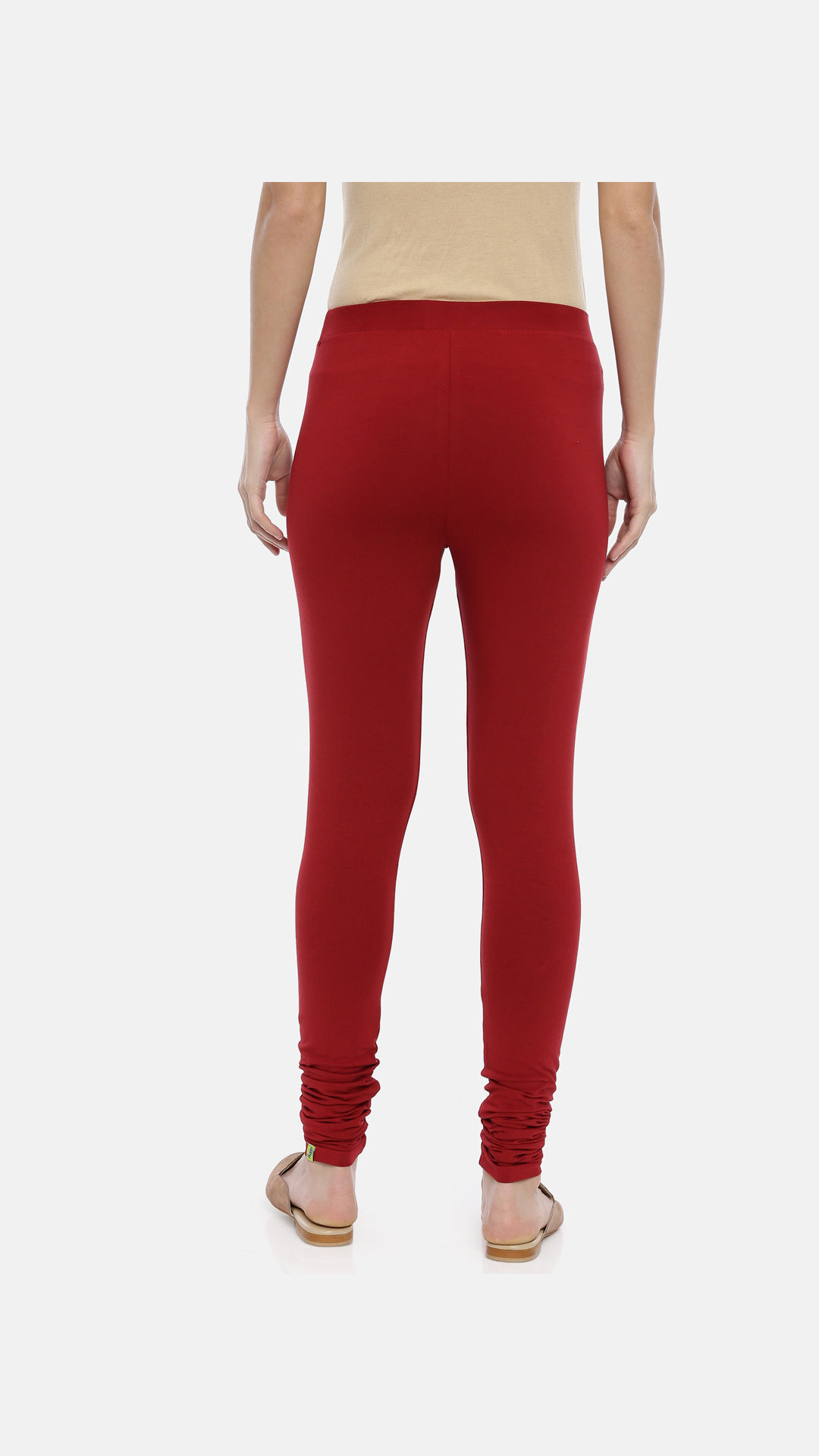 Buy Go Colors Women Solid Color Churidar Legging - Bright Maroon Online -  Lulu Hypermarket India