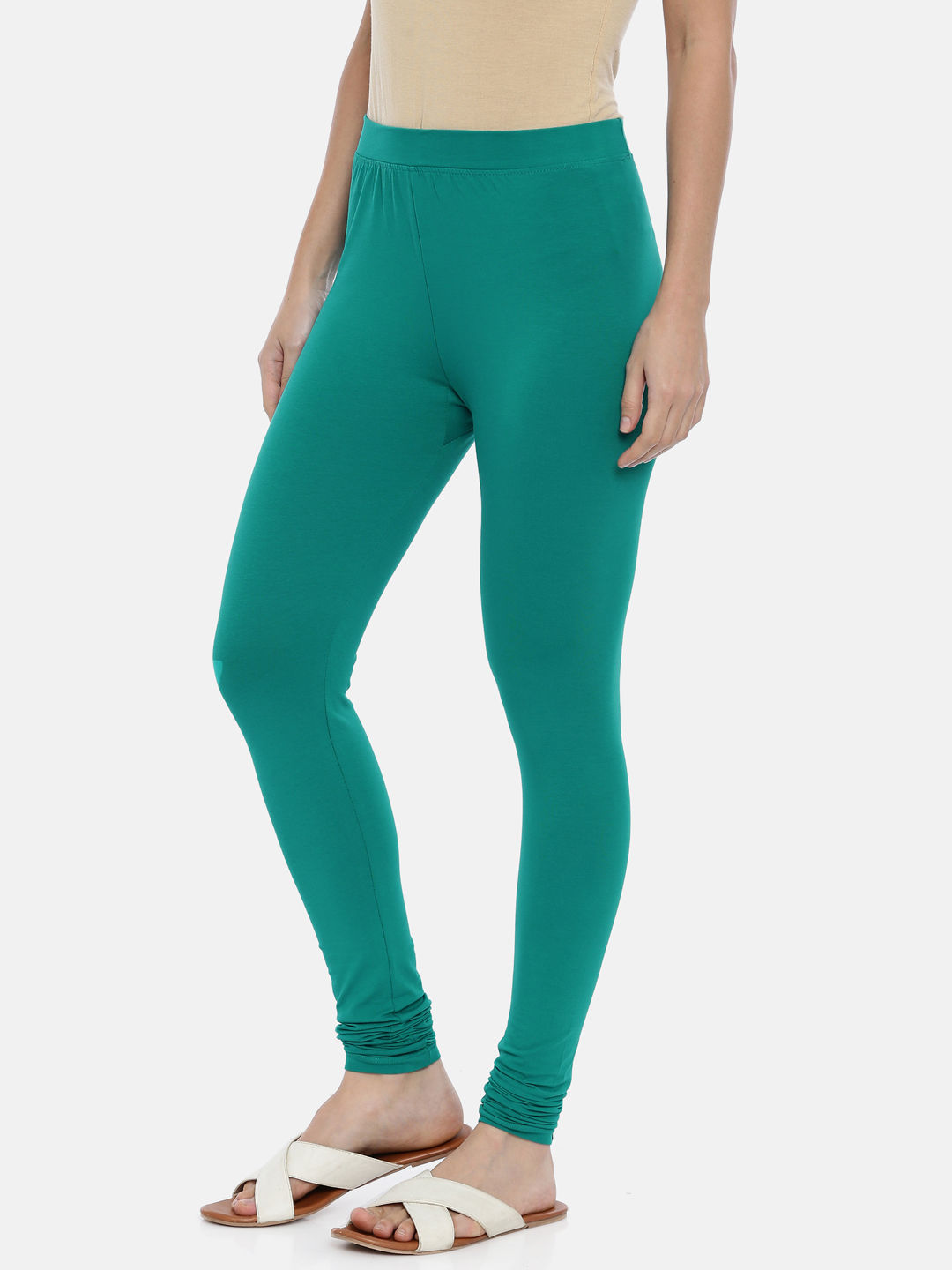 Buy Lyra Pak Green Churidar Leggings Online