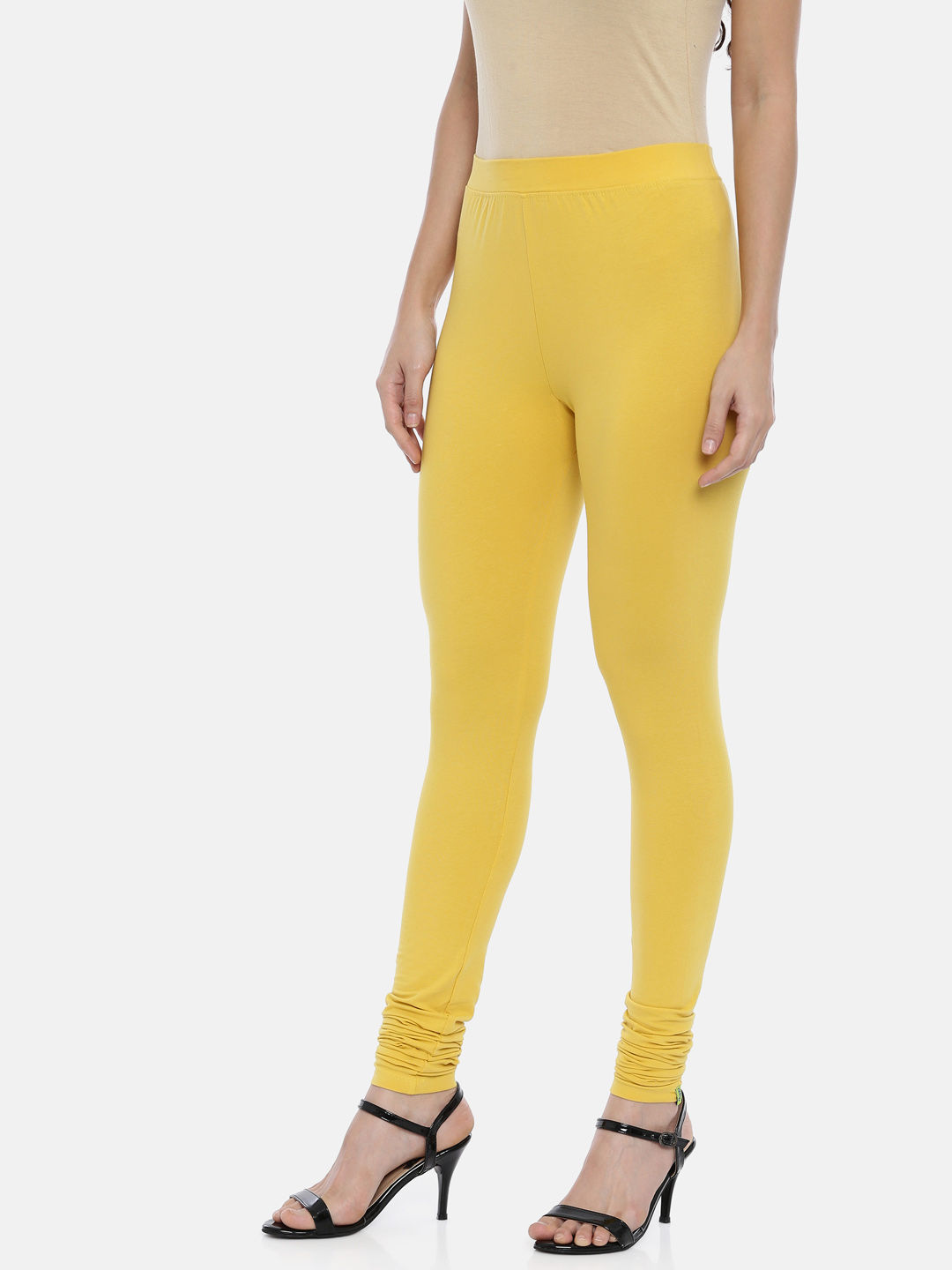 Buy online Gold Cotton Leggings from Capris & Leggings for Women by V-mart  for ₹429 at 10% off | 2024 Limeroad.com