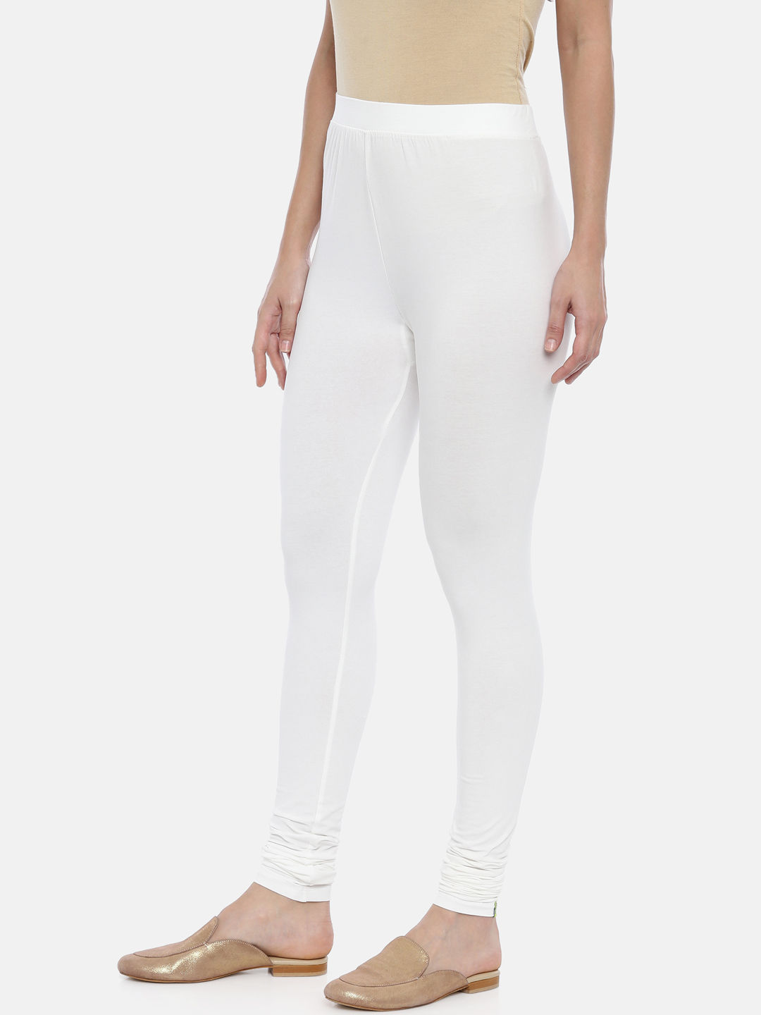 Buy Cream Leggings for Women by SHOWOFF Online | Ajio.com