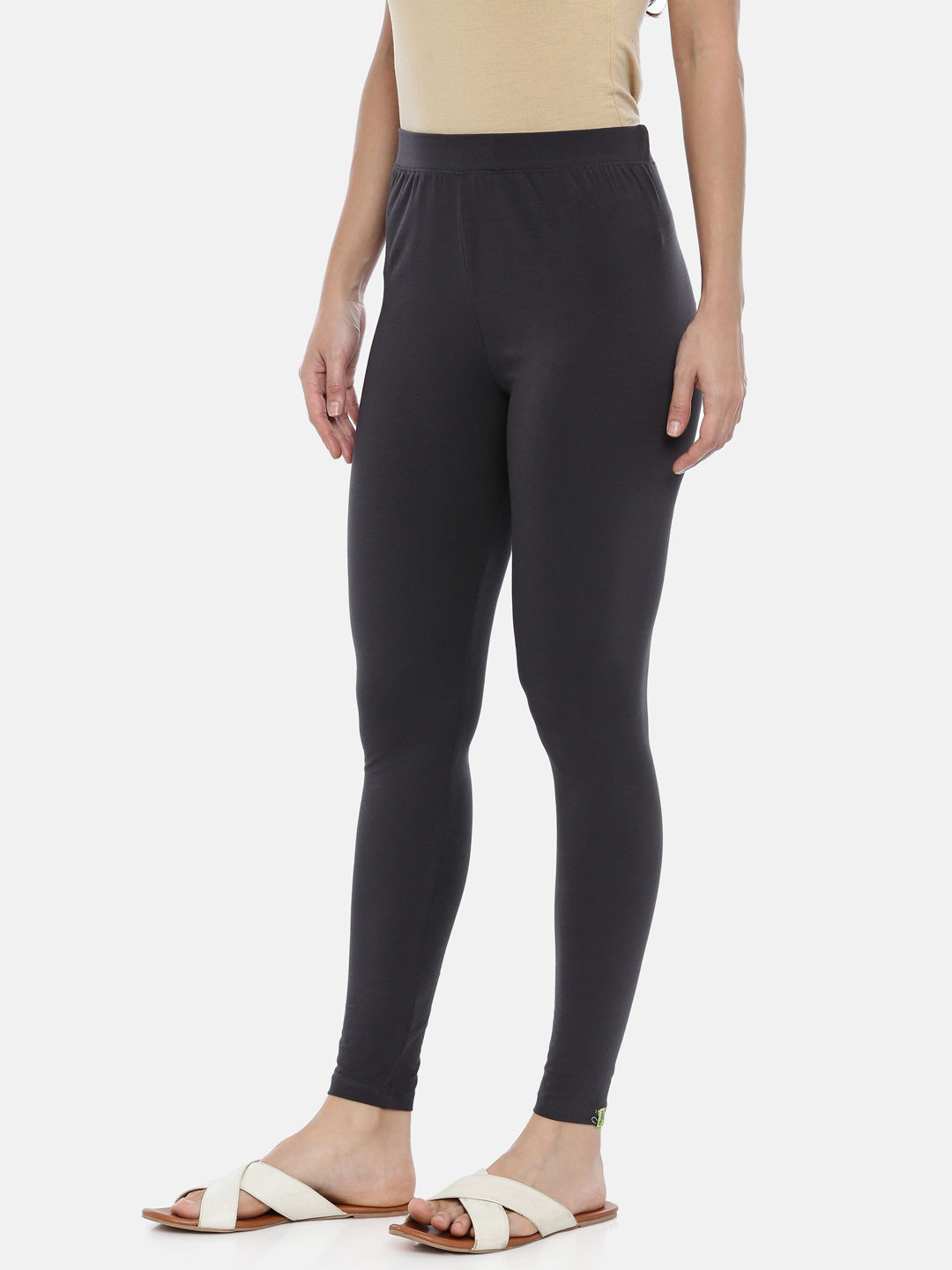 Buy Women Black Rib Ankle Length ACTIVE Tights Online at Sassafras