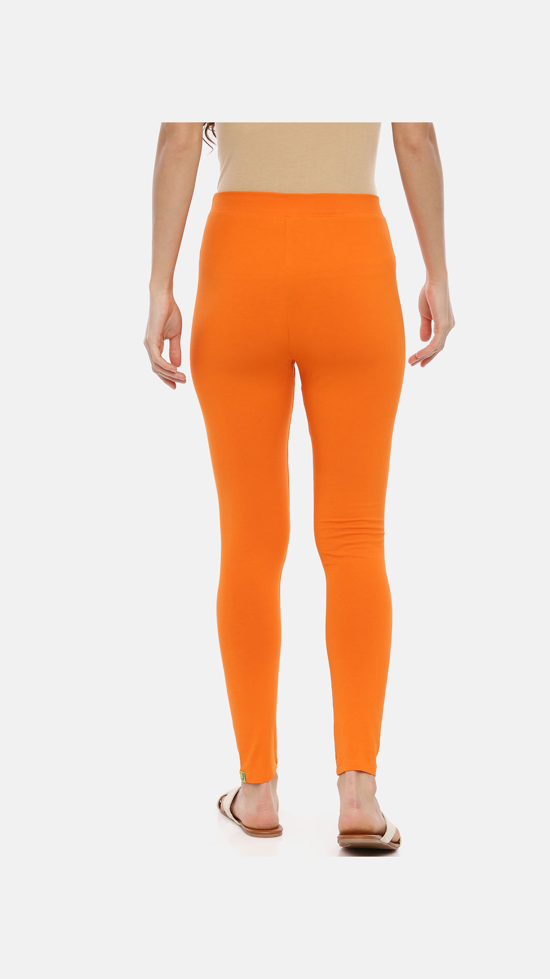 size 1X Savvi Solas Womens Leggings Orange Plus Size High Waist New