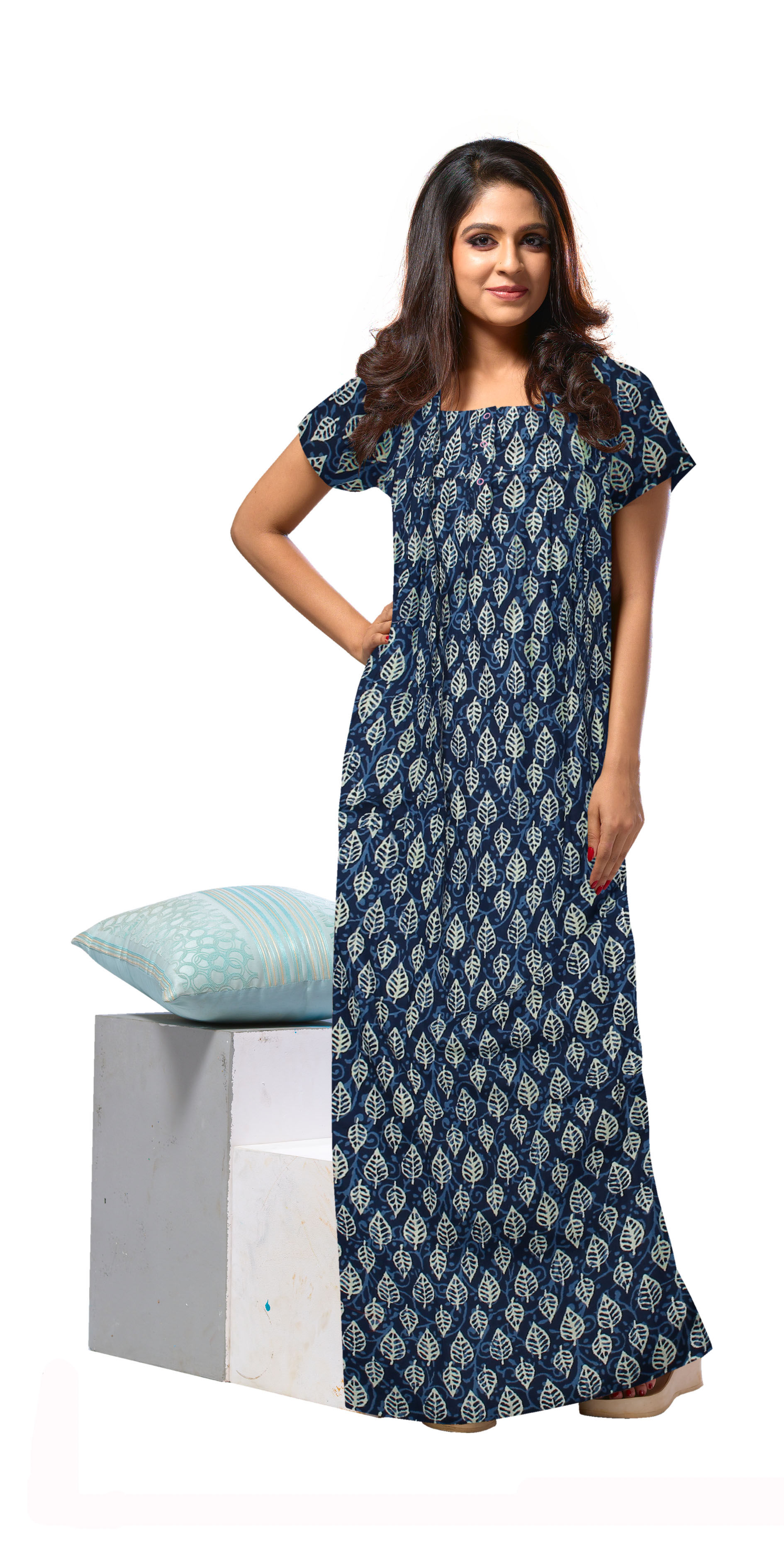 Buy Women's Pink Maternity Print Kaftan Night Dress Online at Secret Wish |  KF-SPM-004