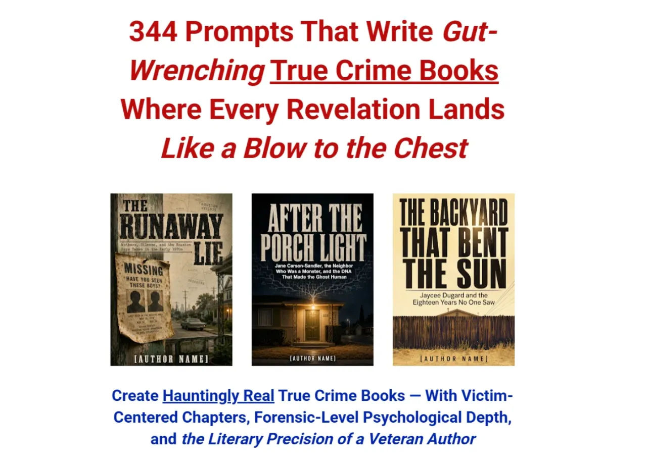 344 Prompts for Gut-Wrenching True Crime Books Review: Can This AI Prompt System Help You Write Better True Crime Books?