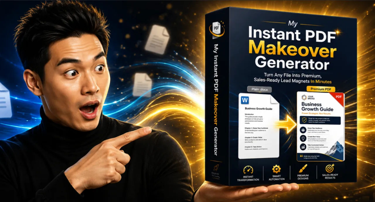 (PLR) My Instant PDF Makeover Generator Review: Can This GPT System Turn Plain Documents Into Premium PDF Assets?