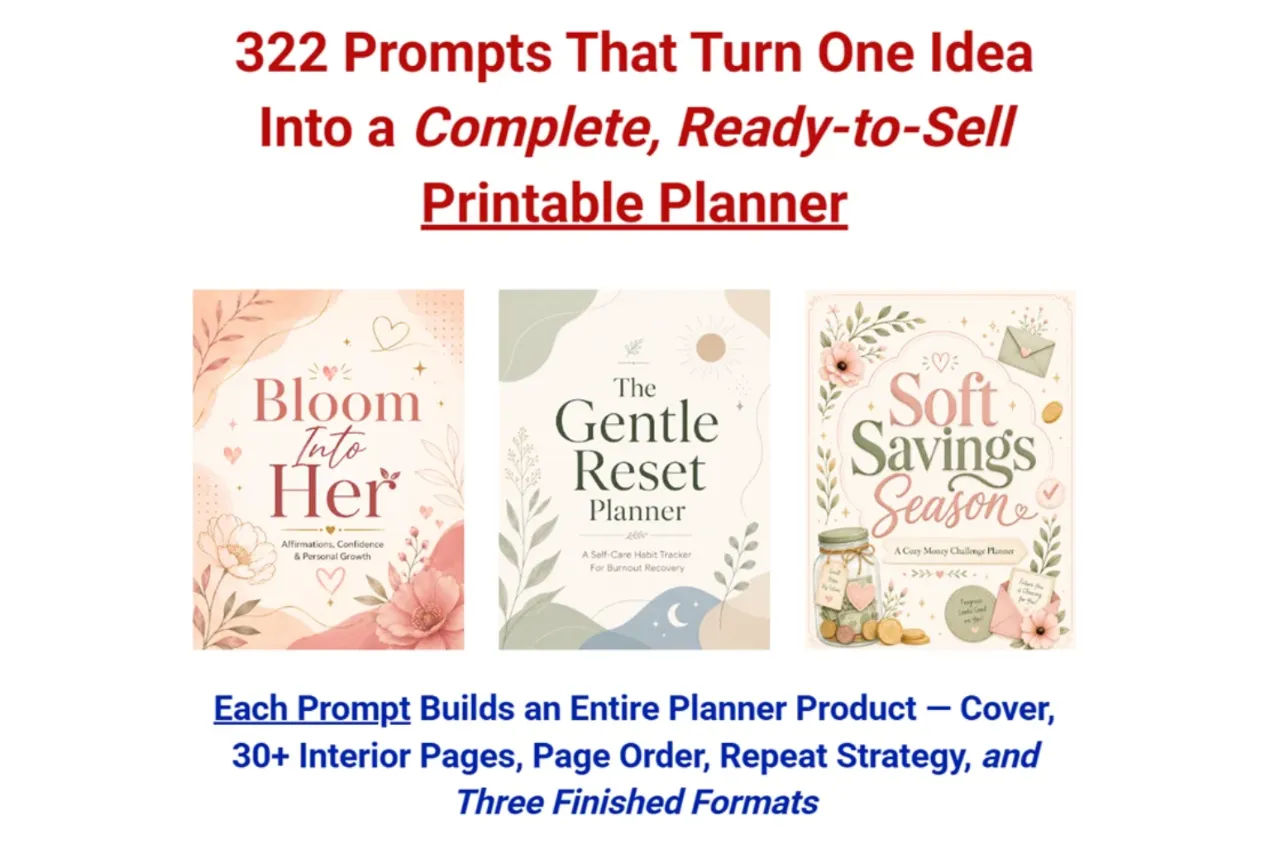 I Tested "322 Prompts for Complete Printable Planner Products" - Here's My Honest Take After Building 3 Planners in One Afternoon