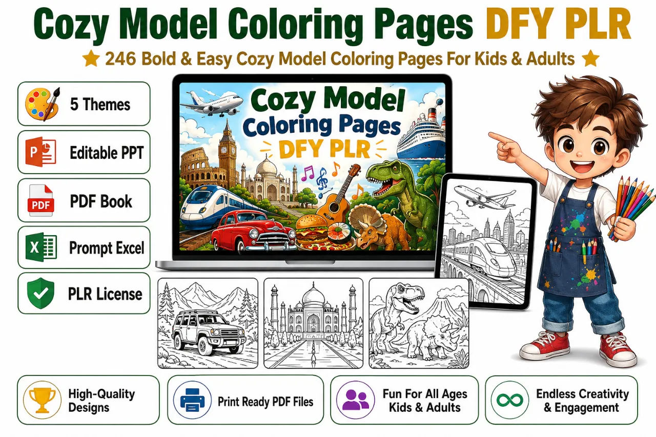 I Tested the Cozy Model Coloring Pages DFY PLR Package - Here’s My Honest Review