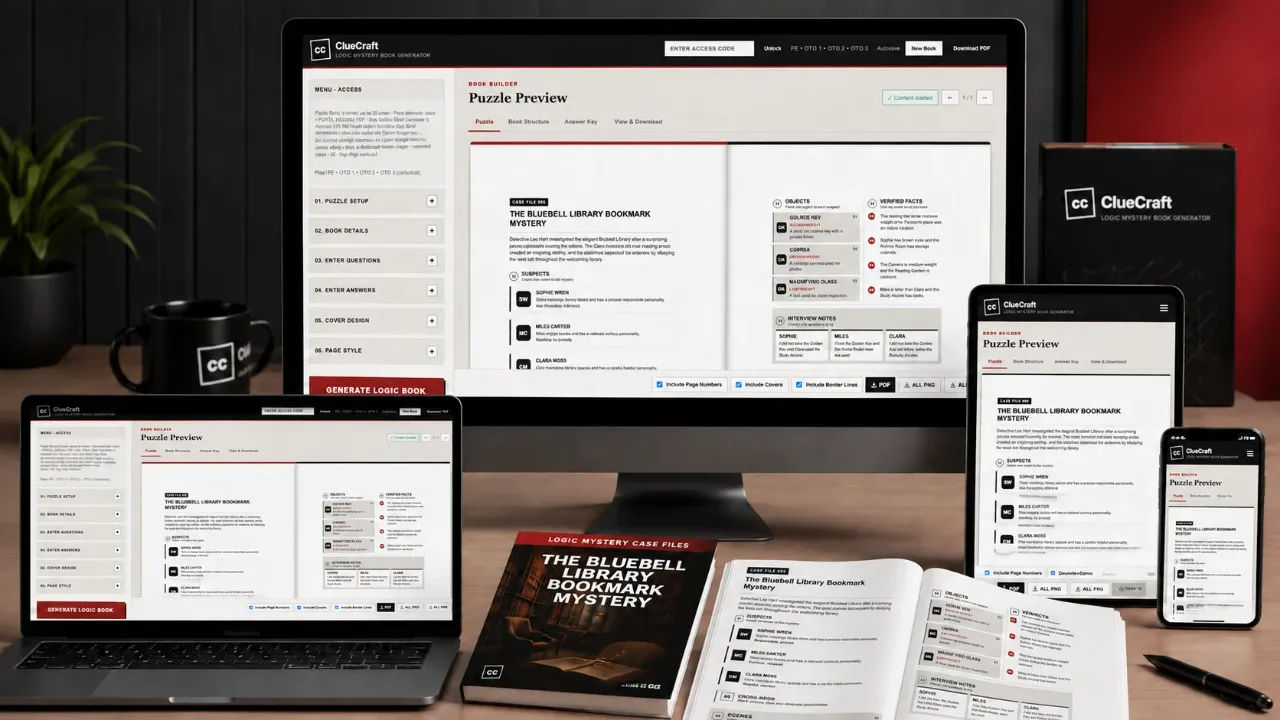 ClueCraft Review: Turn Any Theme Into a Mystery Puzzle Book