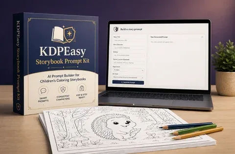 KDPEasy Storybook Prompt Kit Review: Building AI Coloring Books
