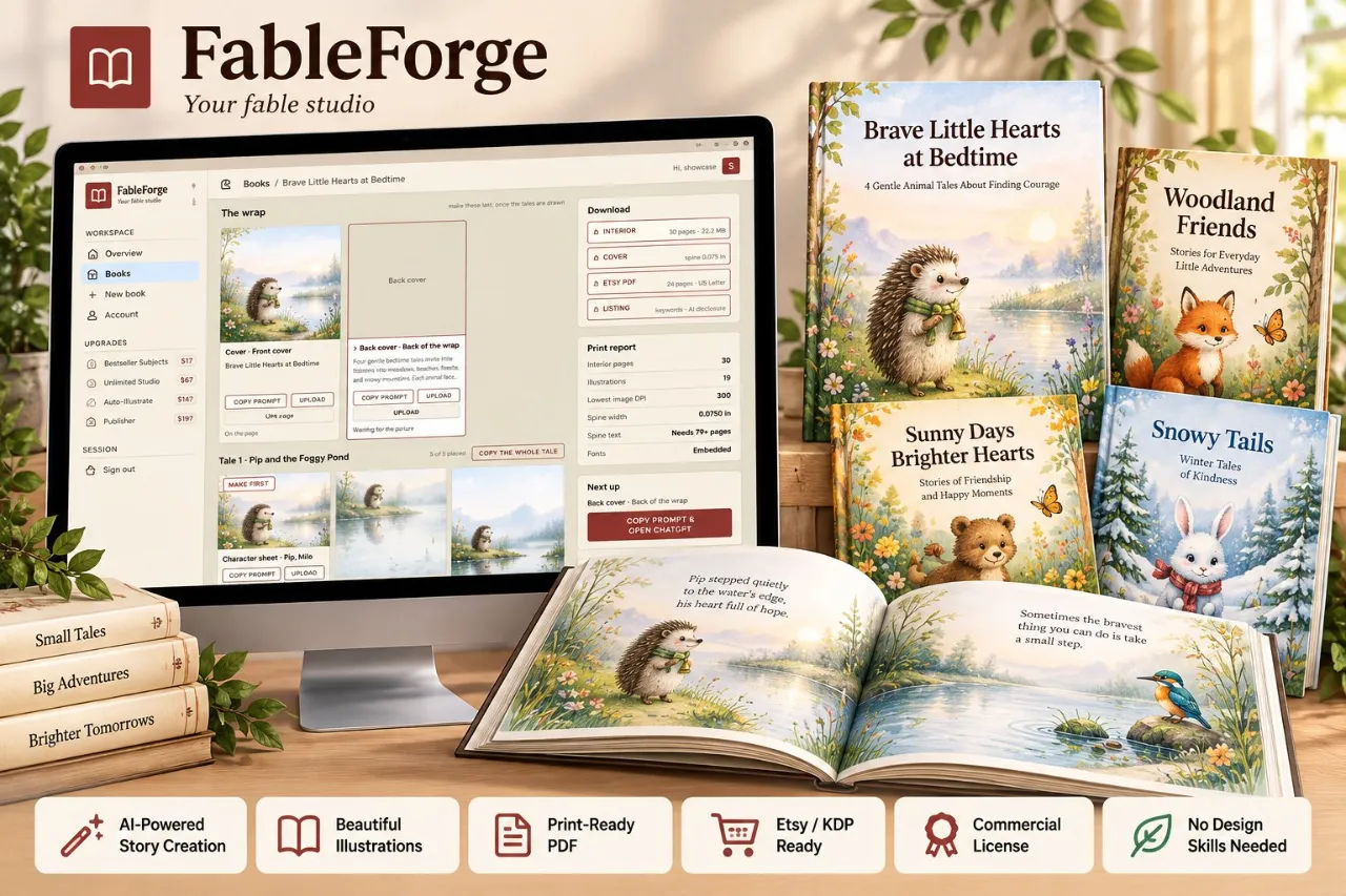 FableForge Review: Print-Ready Kids' Books From ChatGPT