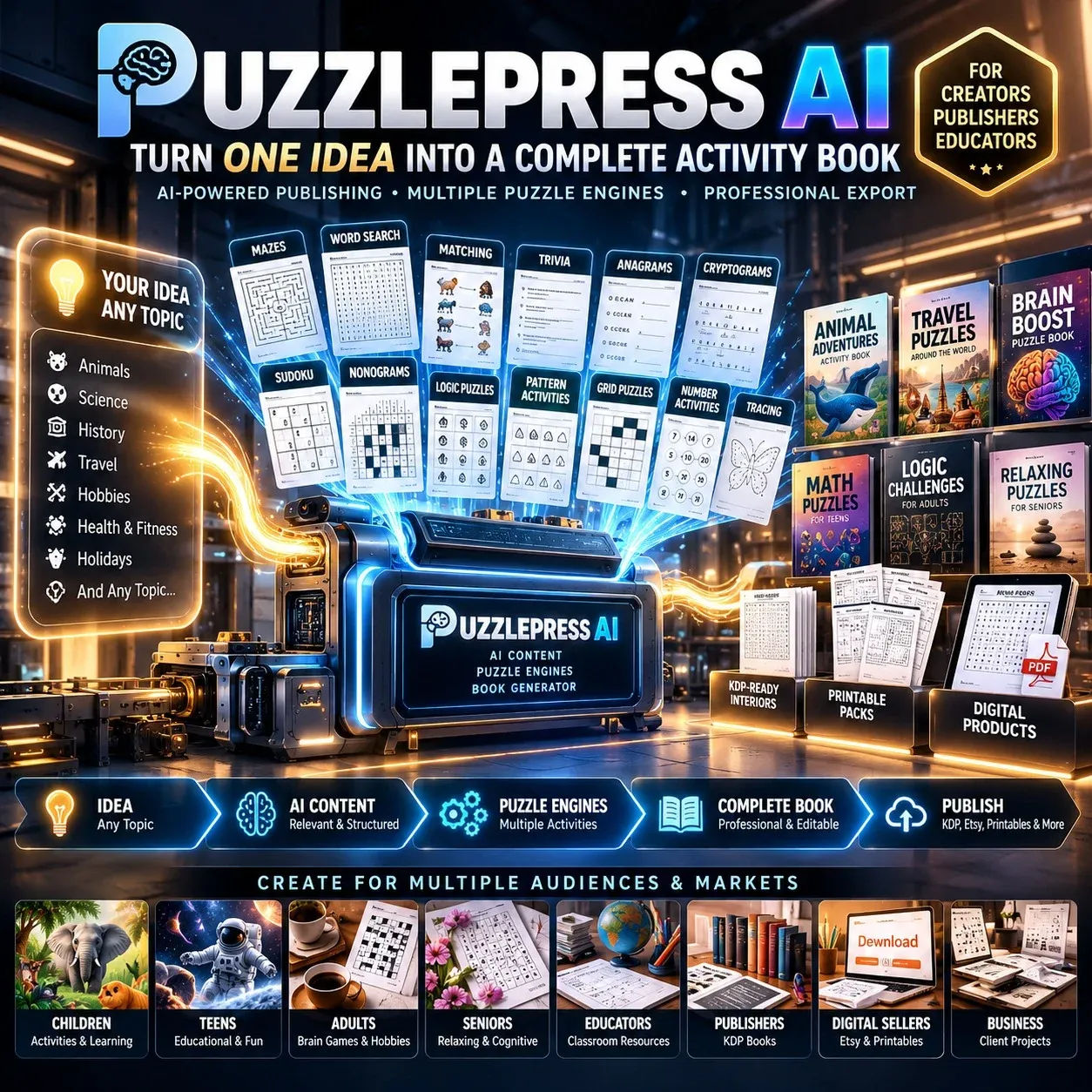 PuzzlePress AI Review: I Made a Puzzle Book in 4 Minutes