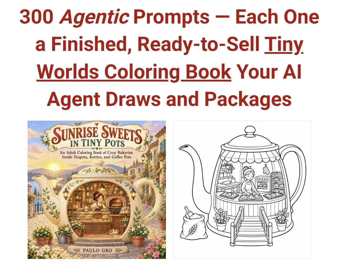 300 Agentic Prompts for Tiny Worlds Coloring Books Review