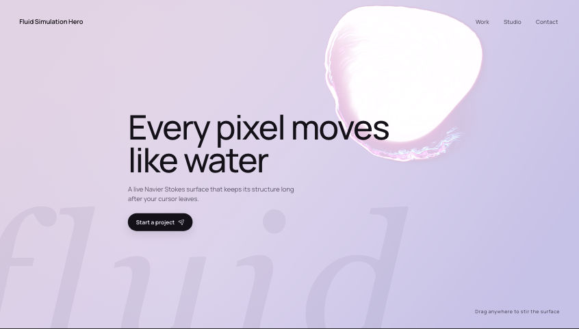 Fluid Simulation Hero