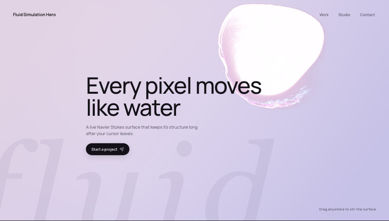 Fluid Simulation Hero