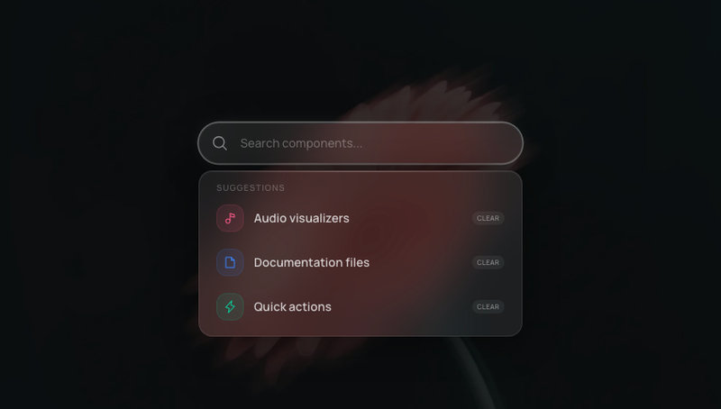 Glass Search Bar