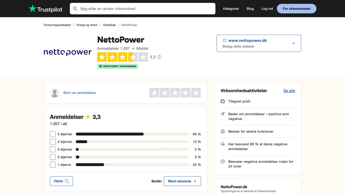 Nettopower Trustpilot