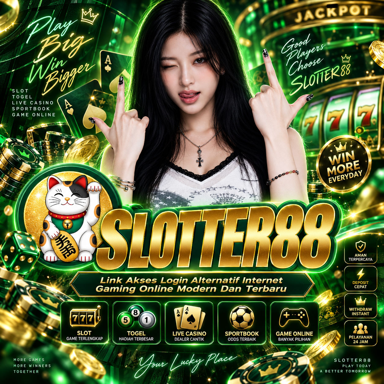 Slot777 A07 Front Black 
