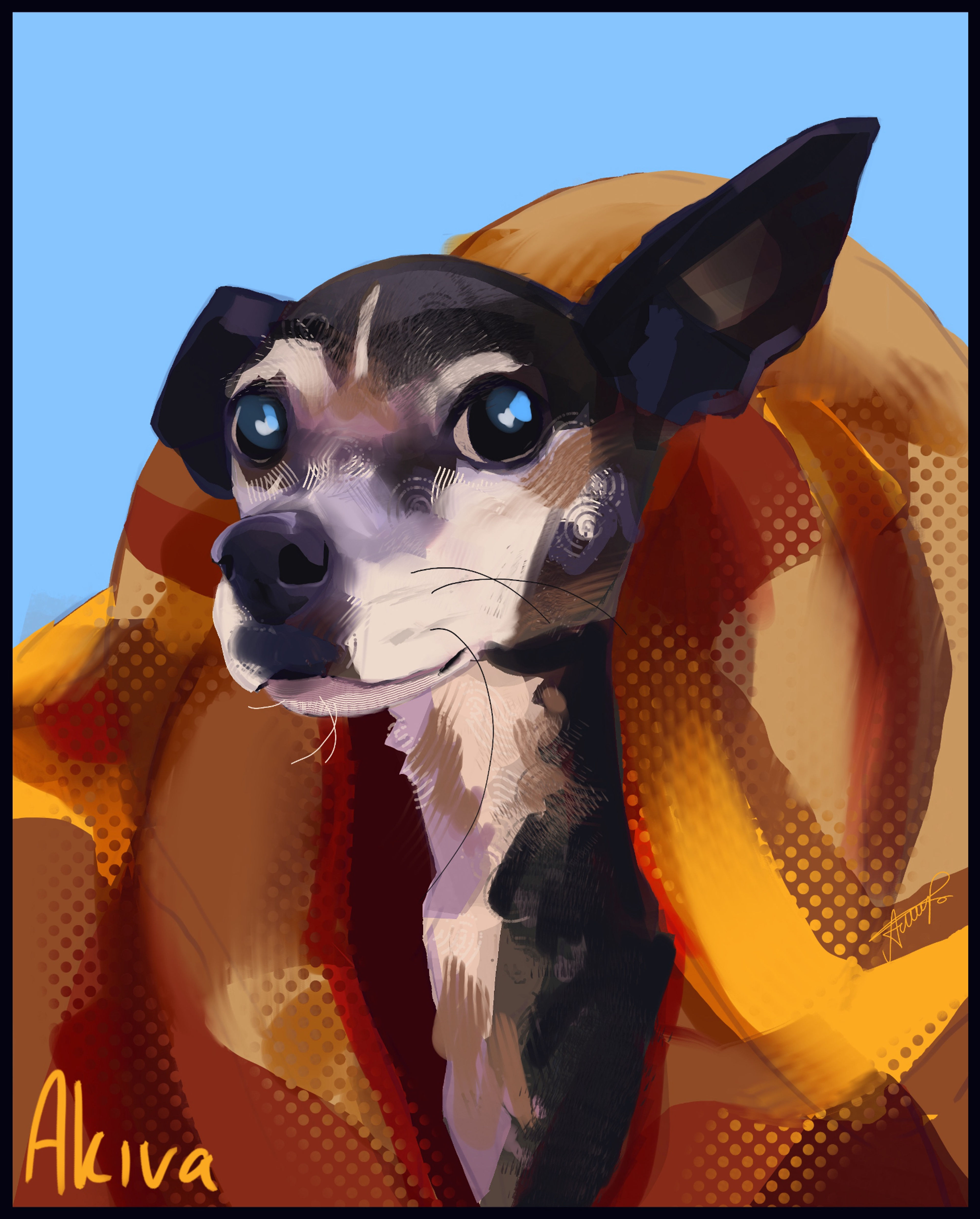 commissioned dog portrait