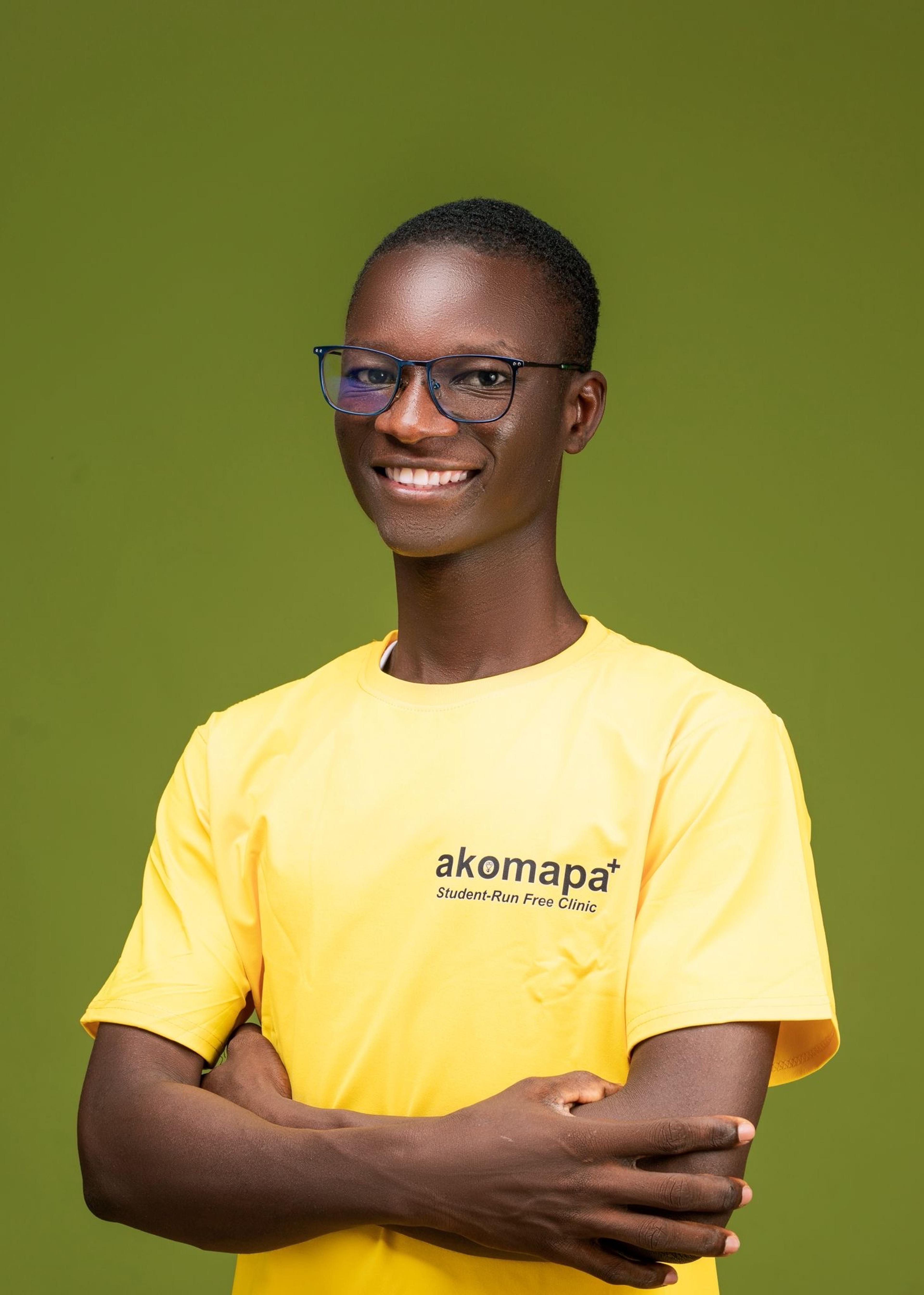 Portrait of David Konadu Kombate, Volunteer Recruitment Co-Lead at Akomapa–UCC Community Health Hub