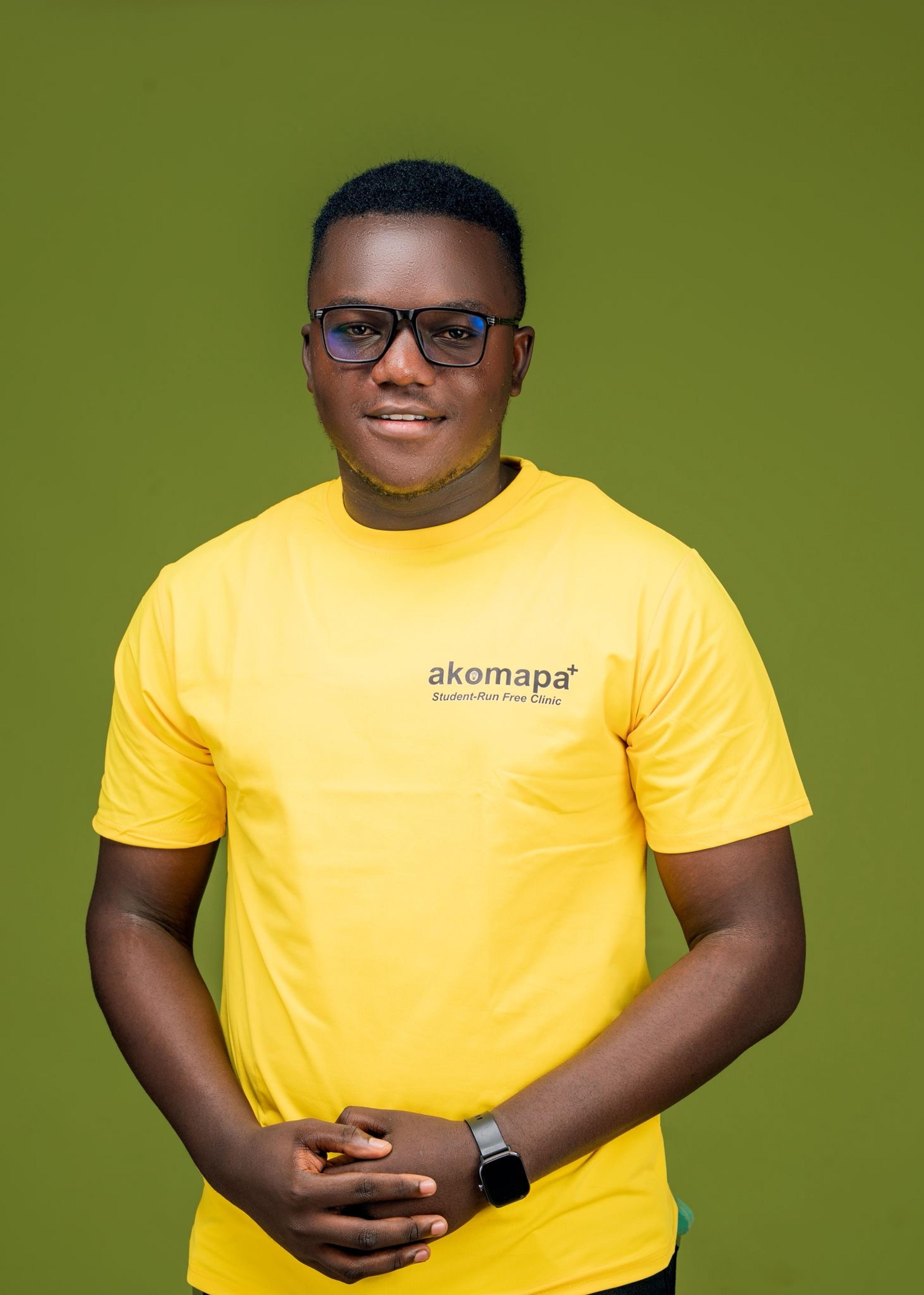 Portrait of Frederick Baffour, Finance Officer at Akomapa–UCC Community Health Hub