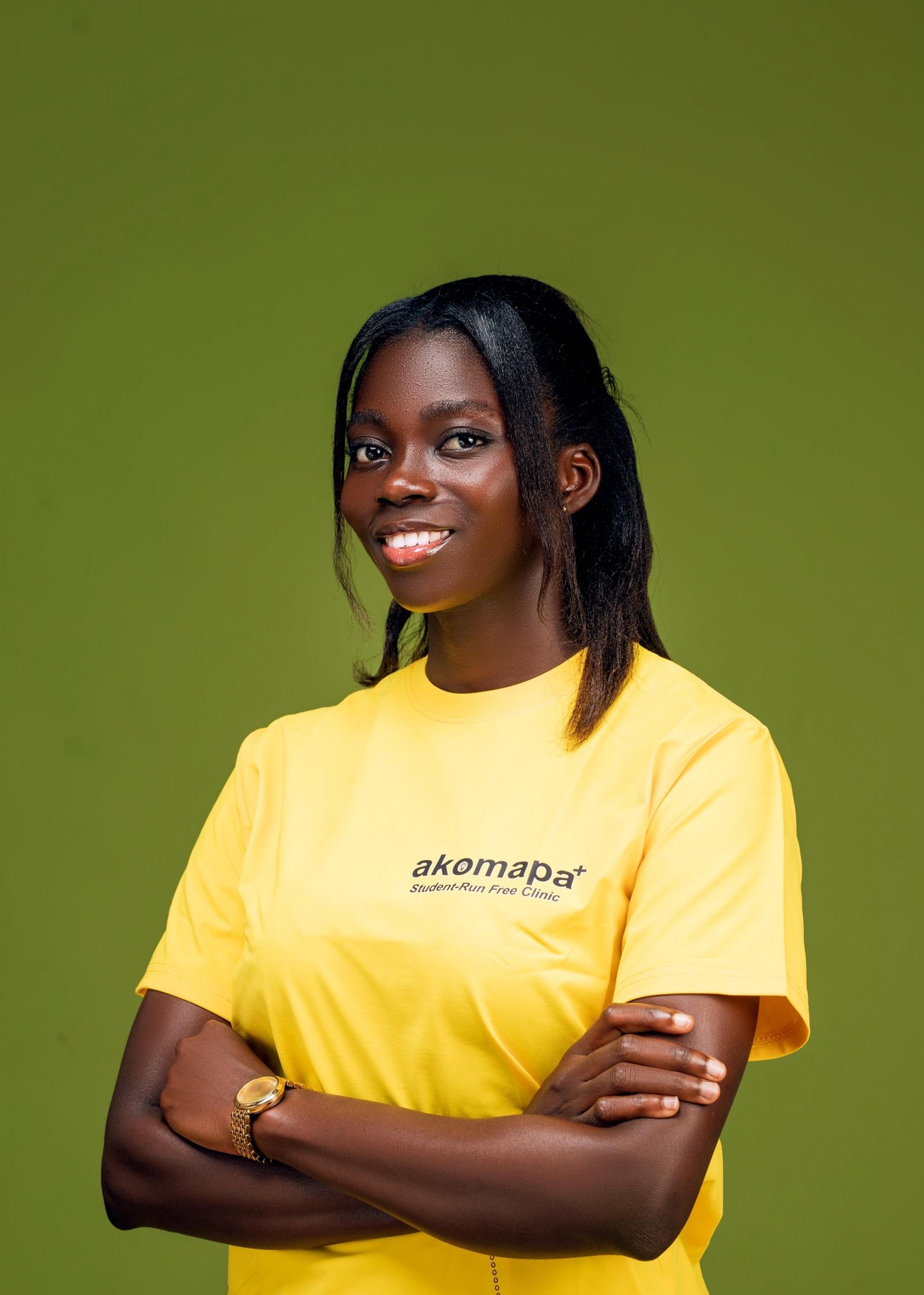 Portrait of Gloria Tawiah Blay, Community Engagement Liaison at Akomapa–UCC Community Health Hub