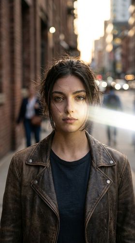 Ultra-Realistic Portrait of a Woman in a Trendy Urban Environment