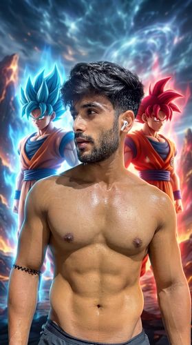 Anime Warrior Cinematic Scene with Photorealistic Person