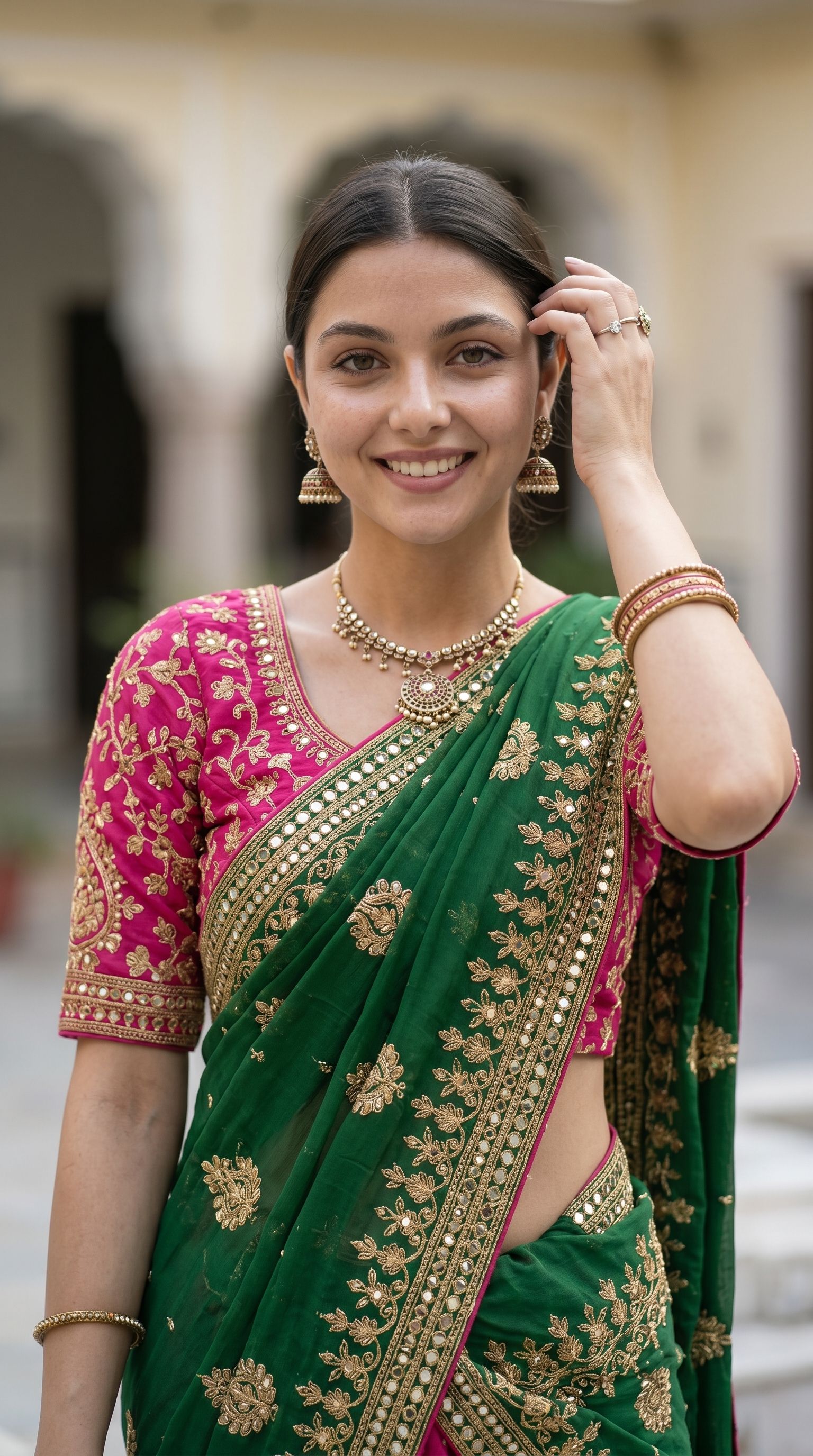 Ultra-Realistic Portrait of a Girl in Traditional Rajasthani Attire