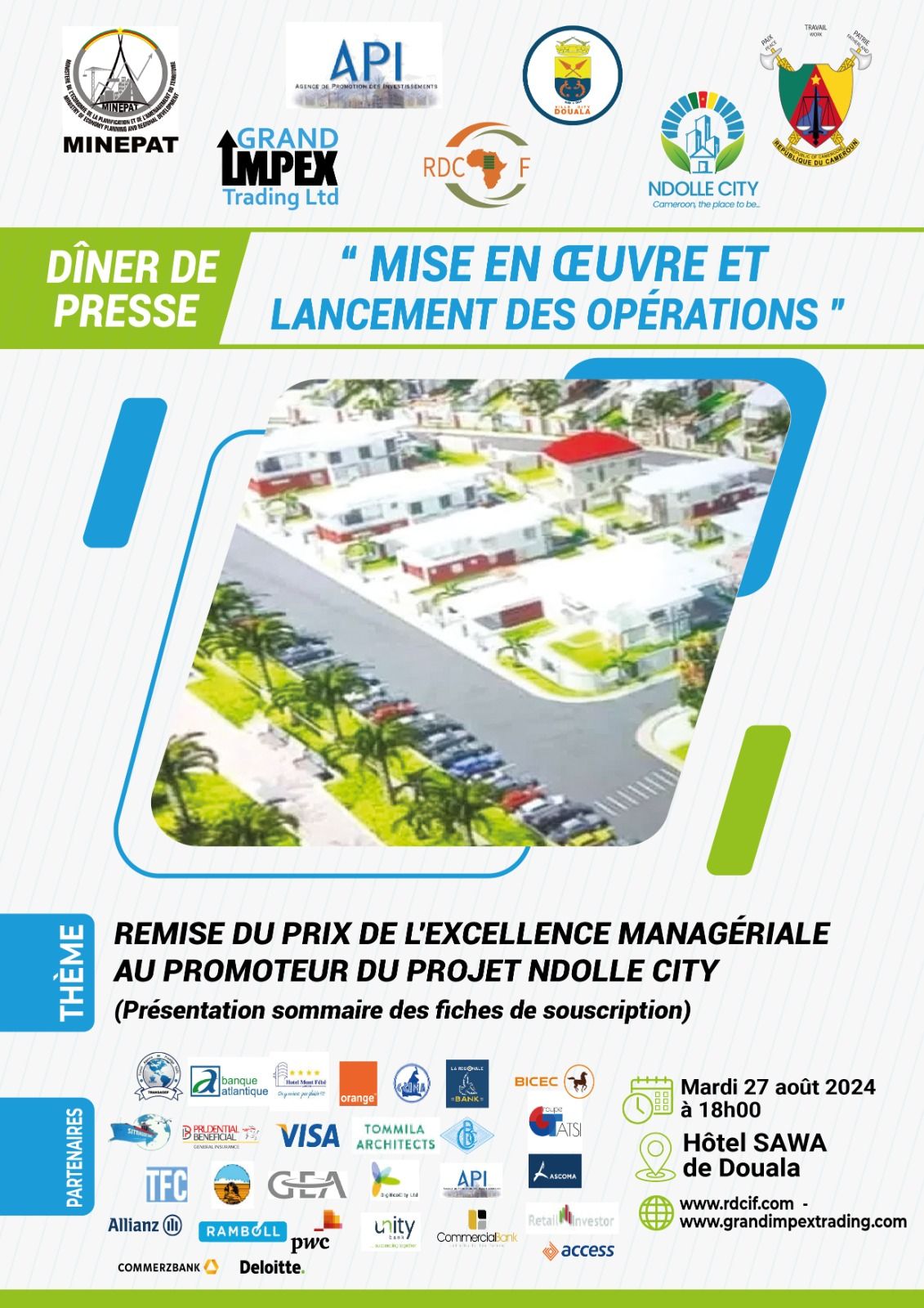 Maquette du projet futuriste Ndolle City. 