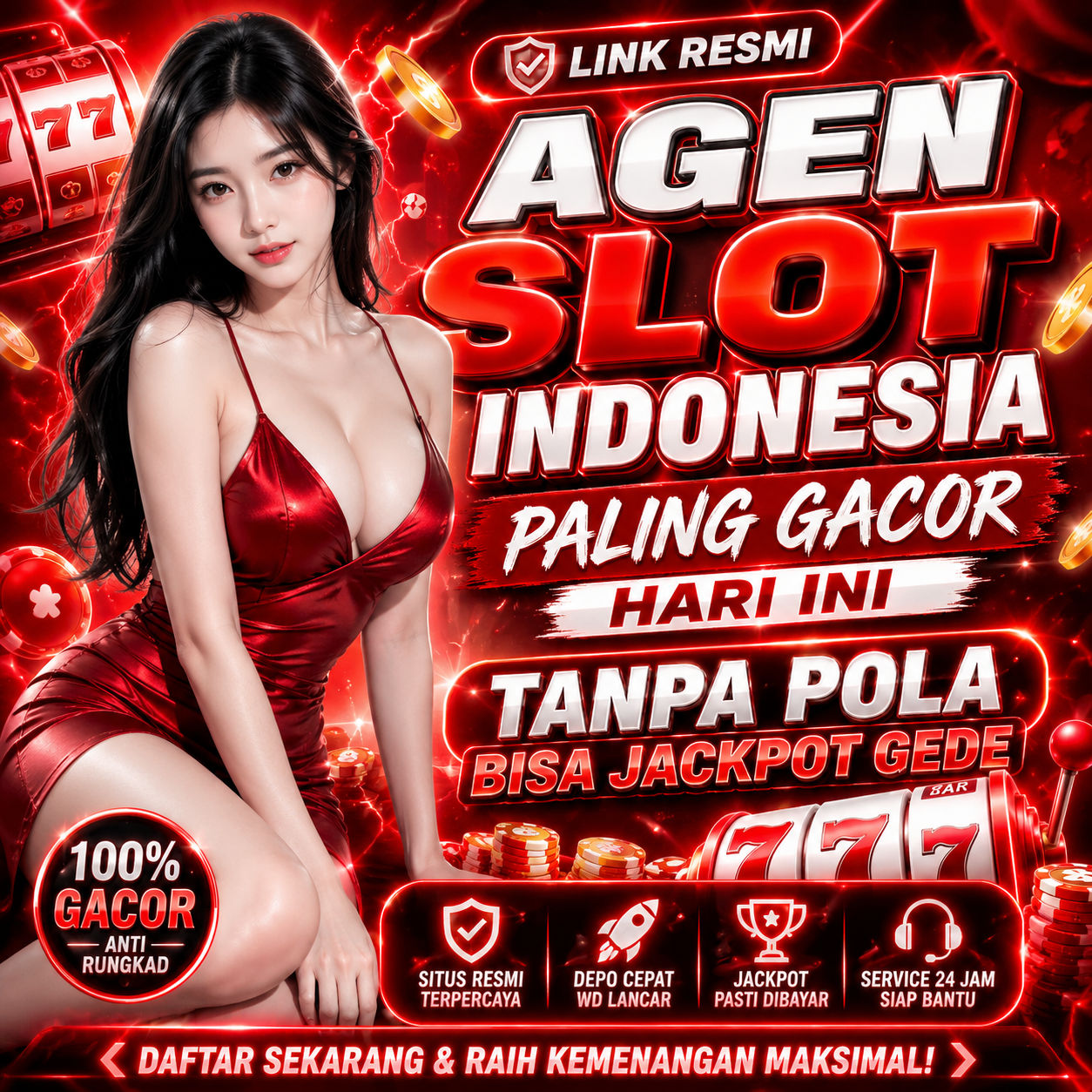 Link Resmi Agen Slot Indonesia Paling Gacor Hari Ini Tanpa Pola Bisa Jackpot Gede