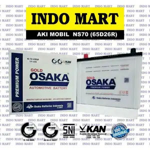 Aki Mobil Toyota Kijang Kapsul Isuzu Panther Elf Original Osaka NS70 65D26R Aki Basah 12V 65Ah