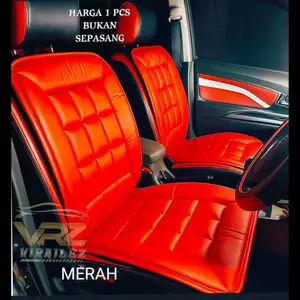 ALAS DUDUK JOK MOBIL SANDARAN JOK EMPUK WATER PROOP BAHAN PREMIUM LEATHER EMPUK DAN MEWAH MOTIP KOTAK PERSEGI