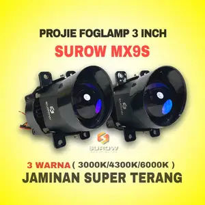 Projie Foglamp 3 Inch Surow MX9S 3 Warna Super Terang
