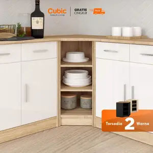 Cubic Kitchen Set Sudut Minimalis / Rak Bawah Lemari Dapur / ELENA AVE KSBS