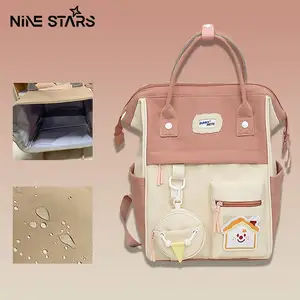 Nine stars Tas Sekolah Korean Tas Ransel Kuliah Wanita Waterproof Tas Ransel Laptop 16 inch Backpack