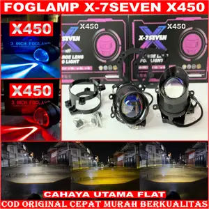 X-7SEVEN - ORIGINAL BILED FOGLAMP 3 WARNA 3 INCHI BLUELENS X-7SEVEN X450 BILED FOGLAMP UNIVERSAL TOYOTA HONDA BONUS BRECKET UNIVERSAL