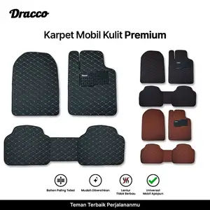 Karpet Mobil Kulit Premium Universal -Alas Lantai Anti SlipMudah DibersihkanTidak Berbau