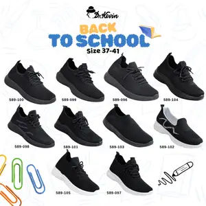 Dr. Kevin Back To School BTS Series Sepatu Sekolah Sneakers Hitam