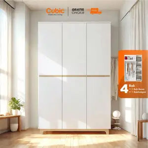 Cubic Lemari Pakaian Minimalis 3 Pintu / LUNA MILANO LP 3P