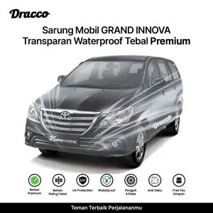 Cover Mobil GRAND INNOVA Transparan Waterproof Premium-Sarung Tebal UV Protection Anti Gores +Tas