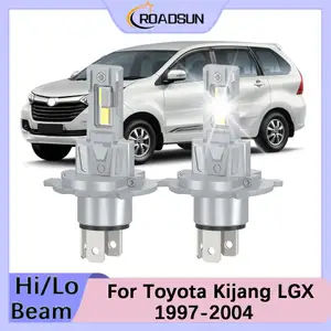 1997-2004 Sepasang LED Lampu Depan Mobil 12-24V 300W 24000LM Super Bright Hi/Lo Beam 6000K Cahaya Putih Plug And Play