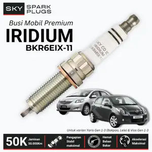 Sky Busi Iridium Murni Toyota Yaris Bakpao Lele Vios Swift Iridium 100% / Spark Plug / BKR6EIX-11