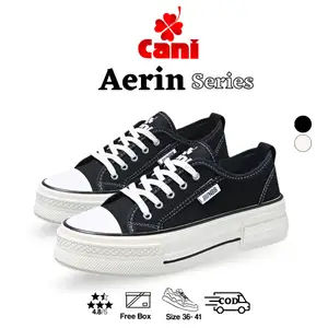 Cani Free Box Aerin Sepatu Wanita Kanvas Bertali Kasual Sekolah Fashion Korea 9178